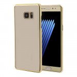 Wholesale Galaxy Note FE / Note Fan Edition / Note 7 Crystal Clear Electroplate Hybrid Soft Case (Rose Gold)